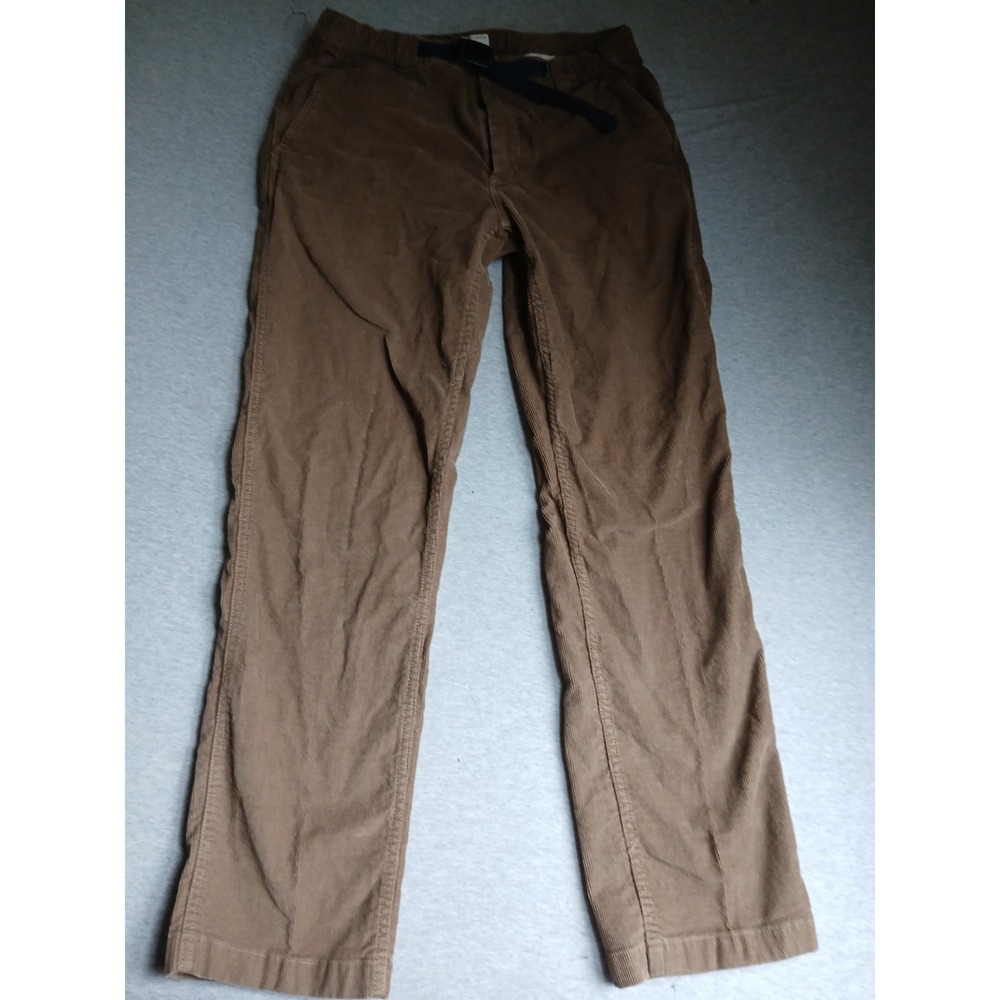 J Crew Pants Mens Medium Belted Corduroy Straight Leg Stretch Comfort Preppy